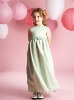 Satin and organza flower girl dress with waist flower (CBF10008)