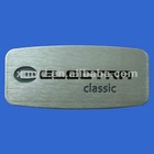 3D Brushed Auluminum Nameplates, Etching 3D Metal Logo Badges with Black Color Engraved Letters