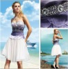 2011 Loveable Sweetheart Sequined White and Purple Cute Short Dress