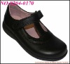 black girls school shoes with buckle and rubber sole