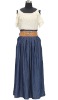 2012 Ladies Fashion Maxi Denim Dress (222008628)