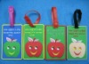 lovely apple design pvc luggage tag