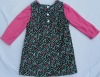 New design with long sleeve kids cotton dress