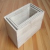 brushed off wooden box S/3