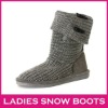 Hot sales snow boot fashion new knitted ladies winter boots