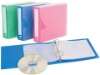 CD holder with clear case, 10 pockets, with metal binder