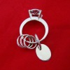 ring stone keychain