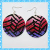 DKE131 elegant round colorful shell conch earrings