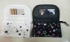 star printed shine pvc with mirror cosmetic bag