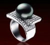 top grade freshwater pearl finger ring