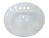 bathroom ceramic lavatory undercounter basin art under counter hand wash sink three faucet-holes ceramic basin