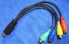 High end mini 7p male to 4rca female cable