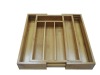 Bamboo Cutlery Tray with Expandable Gadget