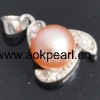 AP047 Silver freshwater pearl jewel pendant