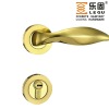 Hot selling US standard zinc alloy reversible satin gold finish lever handle with passage function