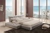 Italy design bedroom furnture leather bed frame V813