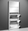 mirrored shoe rack door