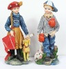 lovely resin country kids figurine