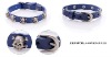 western style genuine cheap leather bracelet with skull shape rivets