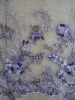 fancy polyester embroidery fabric on tulle ground in 2012 fabric design, dress making fabric