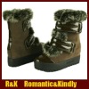 2012 genuine leather rabbit hair warm winter women shoes of boots