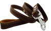 Fashion brown cowhide dog chain leashes