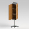 SDSF427 Earring MDF Slatwall Spinner with door