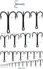 Mustad 35647/35647BLN classic treble nickel coatings fishing hooks