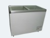 Flat glass door freezer