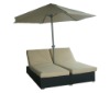 rattan beach bed lounge