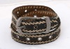 men's casual threading genuine leather belt