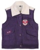 Kid Cotton Corduroy Embroidery Vest