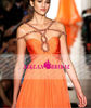 Style S1455 beaded halter orange chiffon new york fashion walk party dress