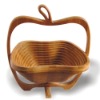 Apple shape bamboo foldable basket