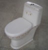 Syphonic one-piece toilet(ceramic water save decorated one piece toilet)