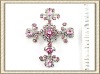 Crystal Cross Pendant-Garnet(SKP1008009)