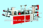 HB-500 double deck rolling flat opening&T-shirt bag making machine