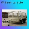 double axle car carrying trailer