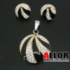 Fashion Black Enamel Strip Necklace and Earring Sets