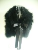 Ostrich Feather Fur Waistcoat (black)