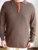 men's knitted polo neck sweater