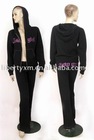 women fleece sweatjacket hooded sweatsuit