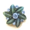 Fashion emerald rhinestone flower jewelry