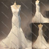 Style R111409 sleeves appliqued lace mermaid wedding dress france