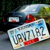 Led car license plate frame