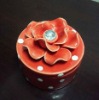 porcelain jewelry case with flower design