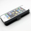 New Black Straw Mat Flip Wallet Leather Case Cover For Apple iPhone 5 5G