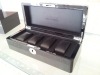 High gloss carbon fiber watch box with embossed logo