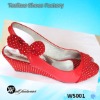 fashion wedge slippers 2012 with bow