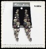 colored alloy diamond fashion earrings F43824